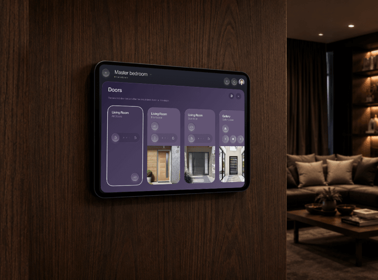 Integrated technology installation in a contemporary interior